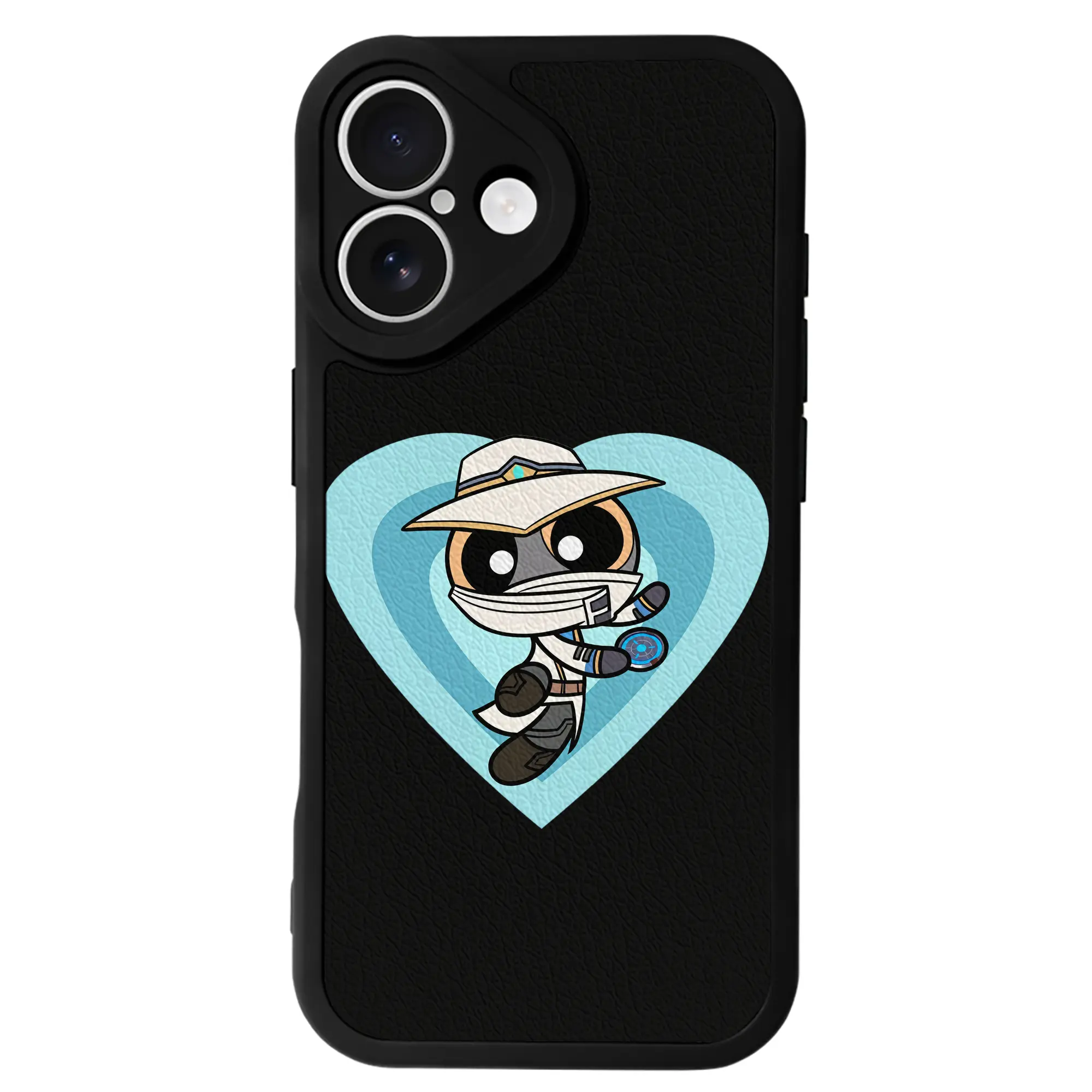 VALORANT グッズ,サイファー - IPhone 16シリーズ対応 ・ シリコンスマホケース ・ レザー調 ・ 高精度フィット ・ 耐衝撃 ・ ワイヤレス充電対応 ・ 精密カット